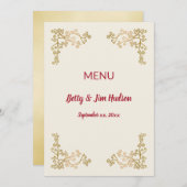 Gouden - 50ste - Jubileum Ontvangst Menu (Voorkant / Achterkant)