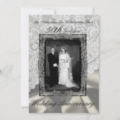 Gouden 50ste trouwdag foto modern kaart (Voorkant)