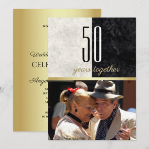 Gouden 50ste trouwdag kaart