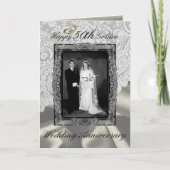 Gouden 50ste trouwdagjubileum modern kaart (Voorkant)