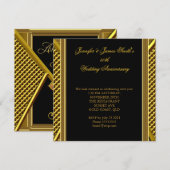 Gouden 50ste verjaardag Elegante trouw goud Kaart (Voorkant / Achterkant)