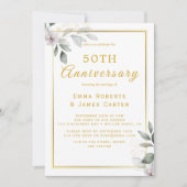 Gouden 50ste verjaardag Groenelementen  Kaart (Voorkant)