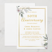 Gouden 50ste verjaardag Groenelementen  Kaart (Voorkant / Achterkant)