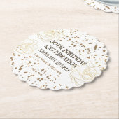 Gouden 50ste verjaardag kartonnen onderzetters (Gekanteld)