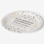 Gouden 50ste verjaardag papieren bordje (Gekanteld)