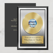 Gouden 50ste verjaardag Persoonlijke Gouden Plaat Kaart (Voorkant / Achterkant)