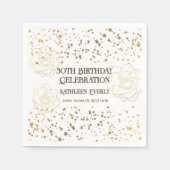 Gouden 50ste verjaardag servet (Voorkant)