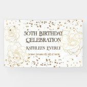 Gouden 50ste verjaardag spandoek (Horizontaal)