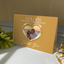 Gouden 50ste verjaardag voeg je eigen foto hart to