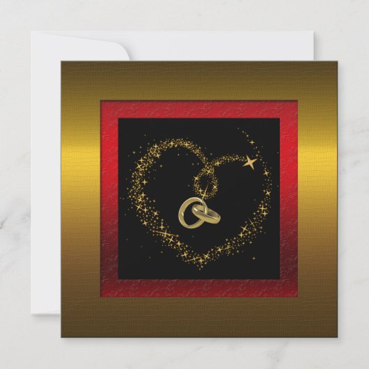 Gouden 50ste verjaardagsfeest uitnodiging (Voorkant)