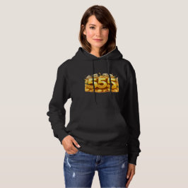 Gouden 555 Hoodie – Spiritueel & Stijlvol Zwarte H