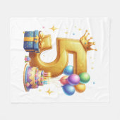 Gouden 5e verjaardag fleece deken (Voorkant (Horizontaal))