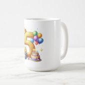 Gouden 5e verjaardag koffiemok (Voorkant rechts)
