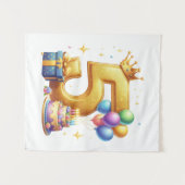 Gouden 5e verjaardag wandkleed (Voorkant (horizontaal))
