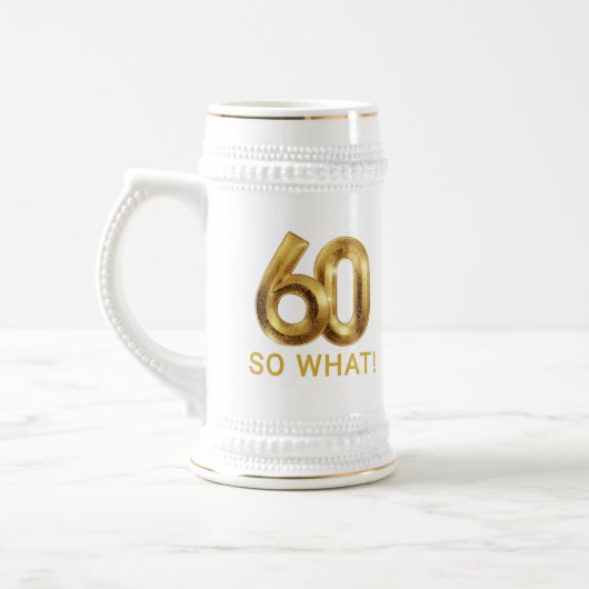 Gouden 60 Dus Wat Leuke Verjaardagsfeestje Bierpul (Links)