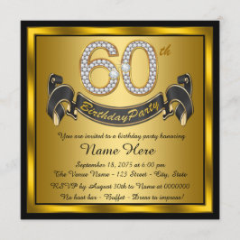 Gouden 60e verjaardagsfeest kaart