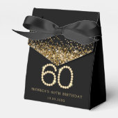 Gouden 60e verjaardagsfeest met diamanten bedankdoosjes (Voorkant Zijde)