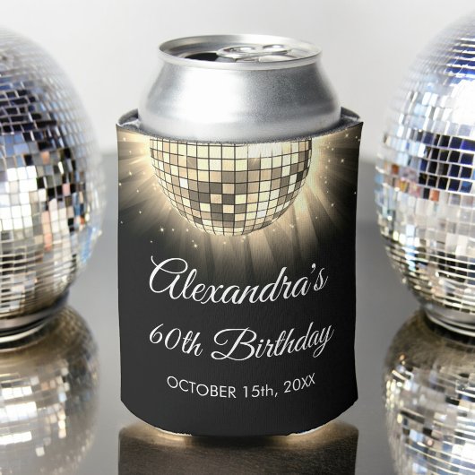 Gouden 60e verjaardagsfeestje 70's Disco Ball Blikjeskoeler