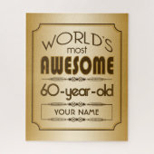 Gouden 60ste verjaardag viering wereld Best Fabulo Legpuzzel (Verticaal)