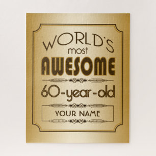 Gouden 60ste verjaardag viering wereld Best Fabulo Legpuzzel
