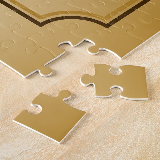 Gouden 60ste verjaardag viering wereld Best Fabulo Legpuzzel (Zijkant)