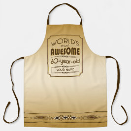 Gouden 60ste verjaardag viering wereld Best Fabulo Schort
