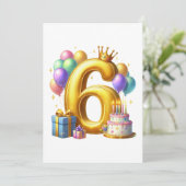 Gouden 6de verjaardag (Staand voorkant)