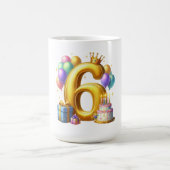 Gouden 6de verjaardag koffiemok (Center)