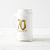 Gouden 70 Dus Wat Leuke Verjaardagsfeestje Bierpul (Voorkant links)