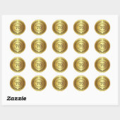 Gouden 70e Jubileum met laurierkrans Sticker (Vel)