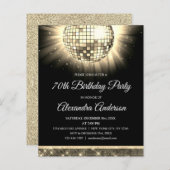 Gouden 70e verjaardagsfeestje 70's Disco Ball (Voorkant / Achterkant)