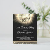 Gouden 70e verjaardagsfeestje 70's Disco Ball (Staand voorkant)