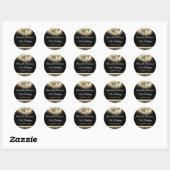 Gouden 70e verjaardagsfeestje 70's Disco Ball Ronde Sticker (Vel)