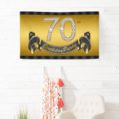 Gouden 70ste verjaardagsfeestje spandoek (Insitu)