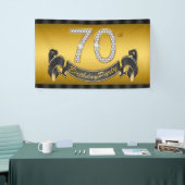 Gouden 70ste verjaardagsfeestje spandoek (Beurs)