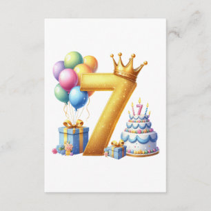 Gouden 7de verjaardag informatiekaartje