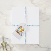 Gouden 7e verjaardag cadeaulabel (Met Touw)