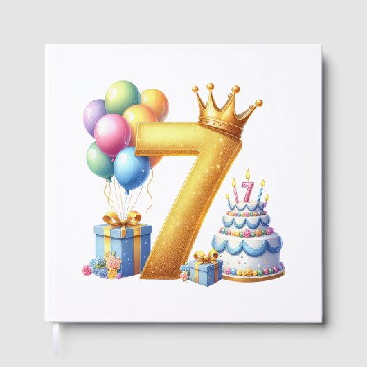 Gouden 7e verjaardag gastenboek (Voorkant)