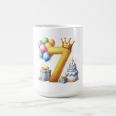 Gouden 7e verjaardag koffiemok (Center)