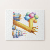 Gouden 7e verjaardag legpuzzel (Horizontaal)