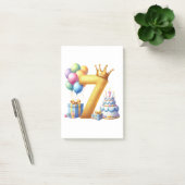 Gouden 7e verjaardag post-it® notes (Kantoor)