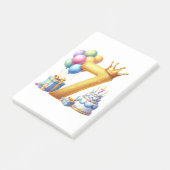 Gouden 7e verjaardag post-it® notes (Schuin)
