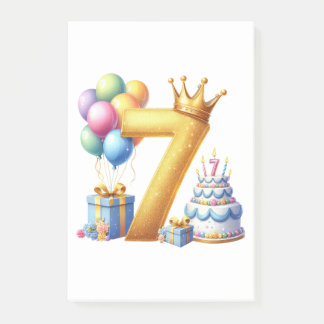 Gouden 7e verjaardag post-it® notes