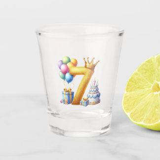 Gouden 7e verjaardag shot glas