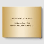 Gouden 80ste verjaardag viering wereld Best Fabulo Gastenboek (Achterkant)