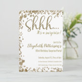 Gouden 83e verjaardagsfeest uitnodiging (Staand voorkant)