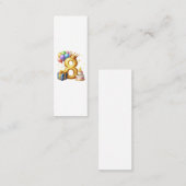 Gouden 8e verjaardag contactkaartje (Voorkant / Achterkant)