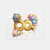 Gouden 8e verjaardag fleece deken (Voorkant (Horizontaal))