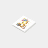 Gouden 8e verjaardag post-it® notes (Schuin)