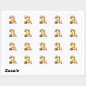 Gouden 8e verjaardag vierkante sticker (Vel)